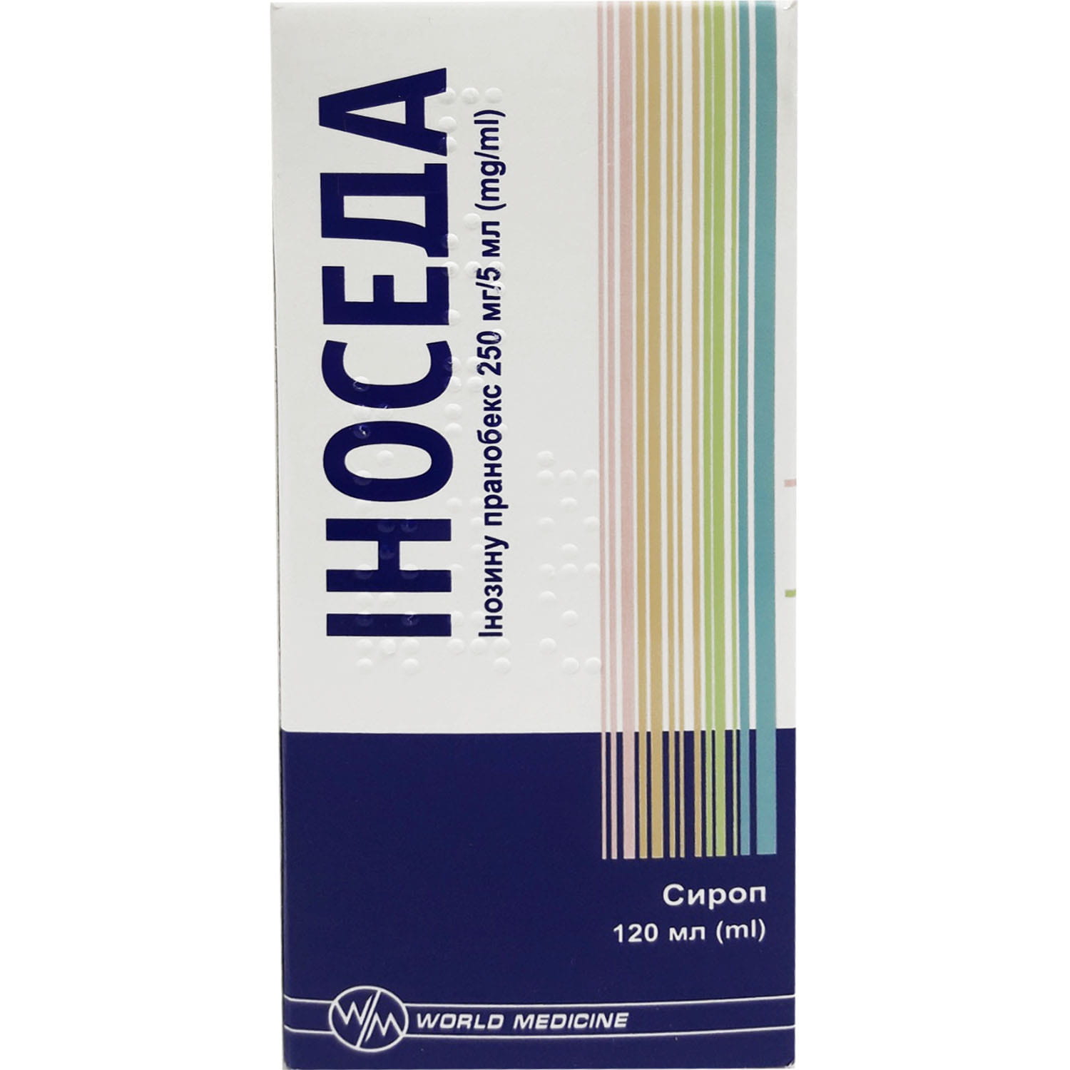 ІНОСЕДА, сироп, 250 мг/5 мл; по 120 мл у флаконі